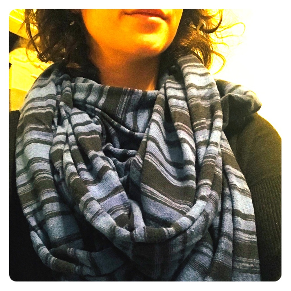 Blue & Black Infinity Scarf